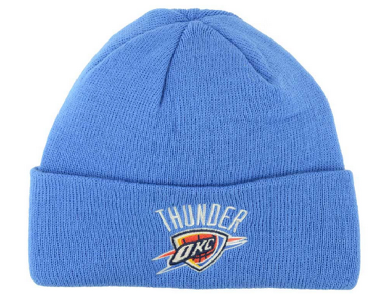 Adidas NBA Oklahoma City Thunder Adidas Basic Cuffed Knit Light Blue