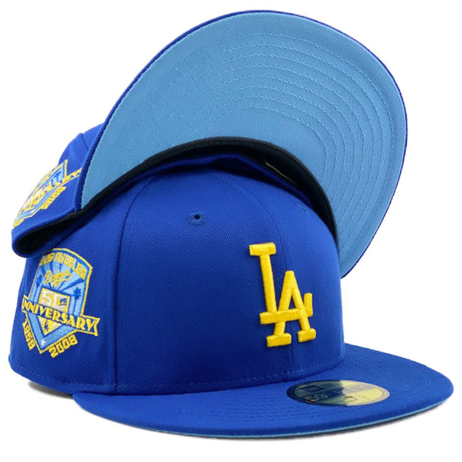 Men's New Era White/Royal Los Angeles Dodgers 50th Anniversary