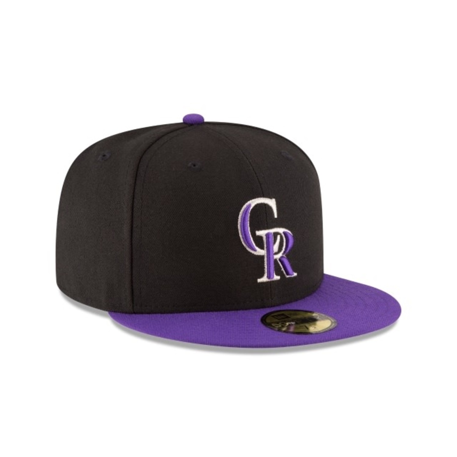 Men's Colorado Rockies New Era Black/Purple Authentic Collection