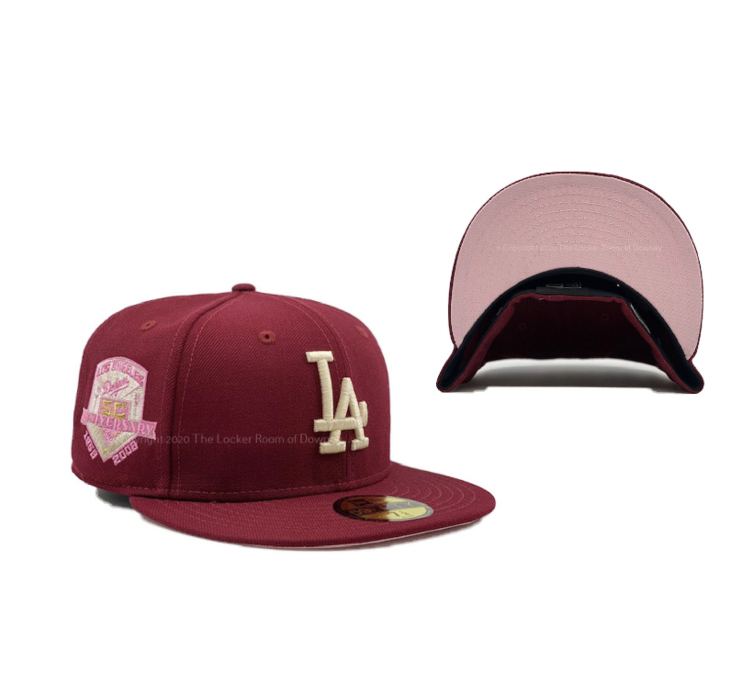 MLB New Era Los Angeles Dodgers Black Cardinal Red Pink UV