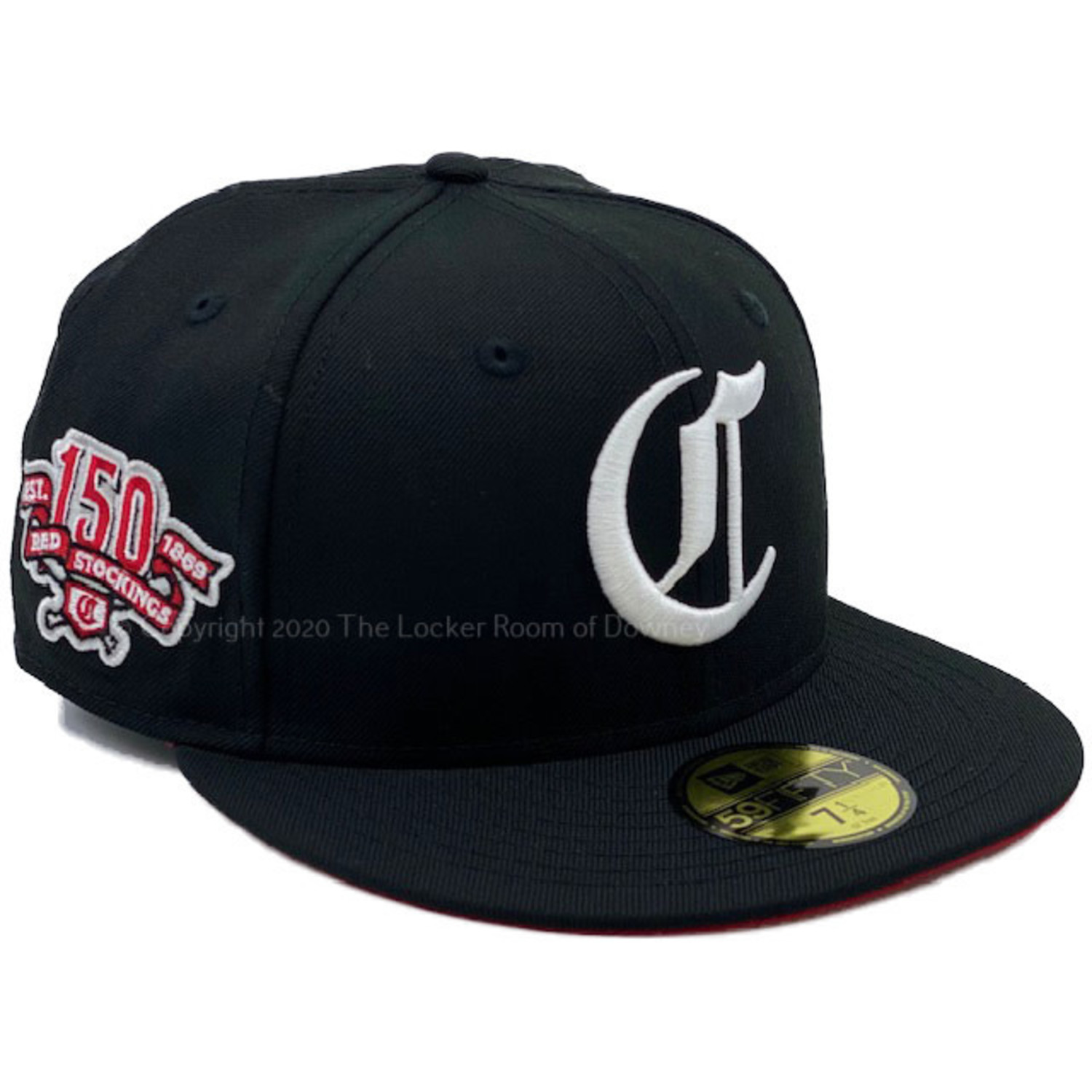 Cincinnati Reds “Los Rojos” 150th Anniversary Fitted Cap (Black