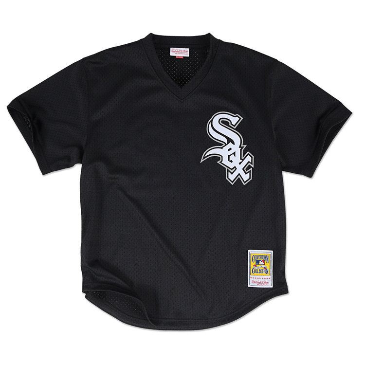 Mitchell and Ness MLB Chicago White Sox Men's Mitchell and Ness 1993 Authentic Mesh BP Bo Jackson #8 Jersey Black