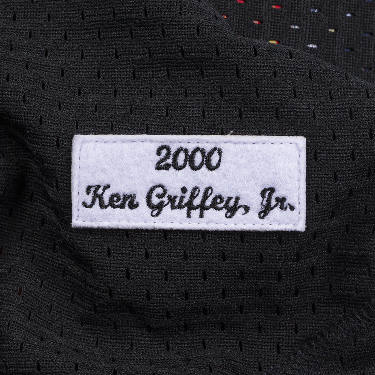 Mitchell and Ness MLB Cincinnati Reds Men's Mitchell and Ness 2000 Authentic Mesh BP Ken Griffey Jr. #30 Jersey Black