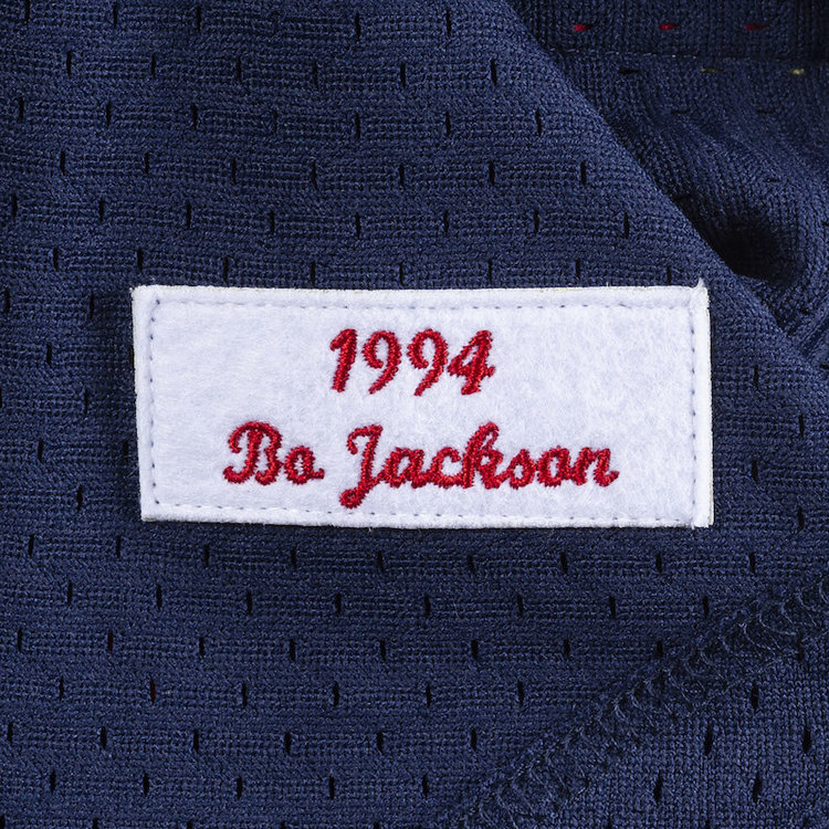 Mitchell and Ness MLB California Angels Men's Mitchell and Ness 1994 Authentic Mesh BP Bo Jackson #22 Jersey Navy