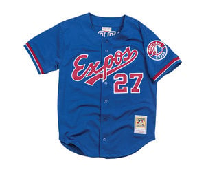 Vladimir Guerrero Montreal Expos #27 Blue Mitchell & Ness Jersey Size 44  auth