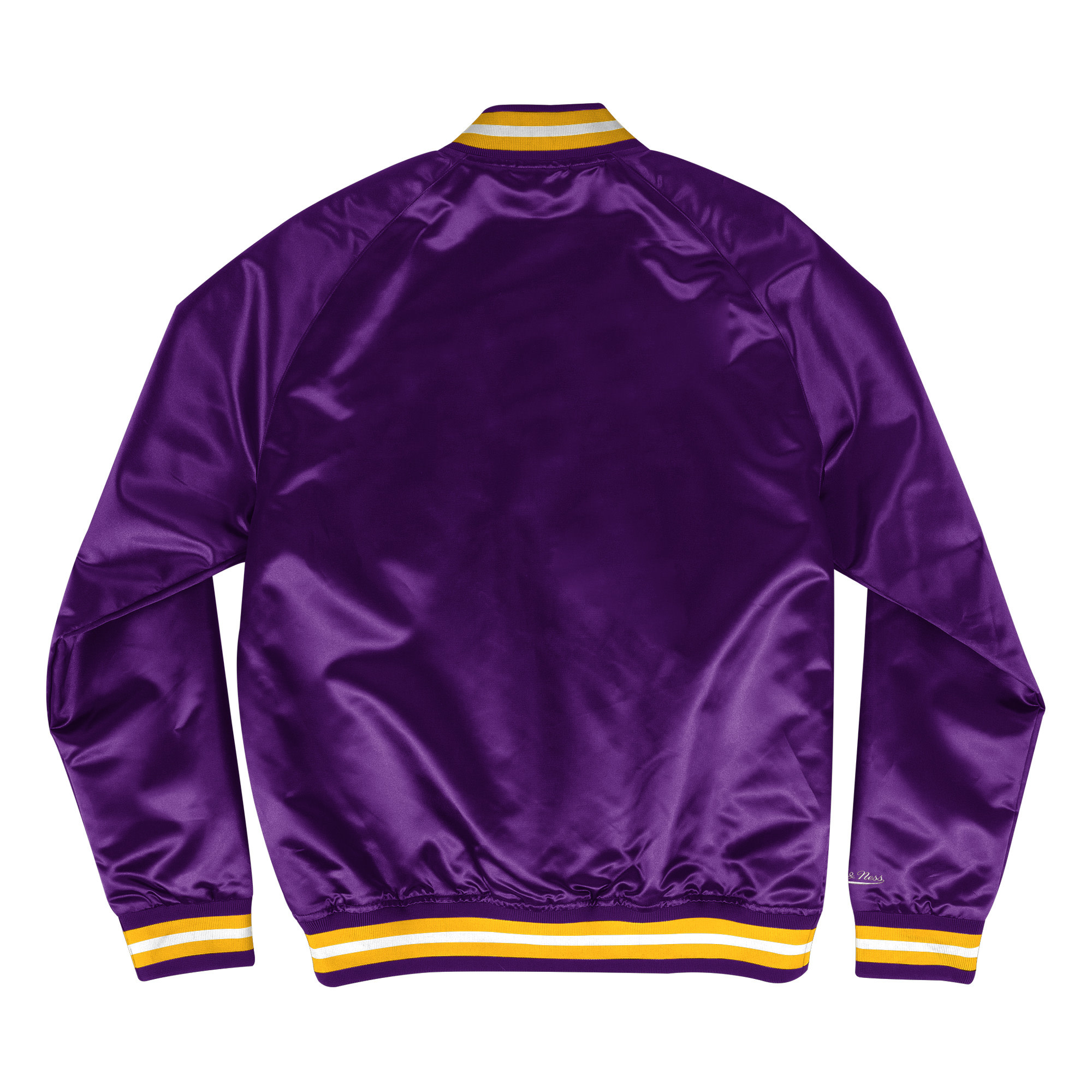 LA Lakers Purple Satin Bomber Jacket