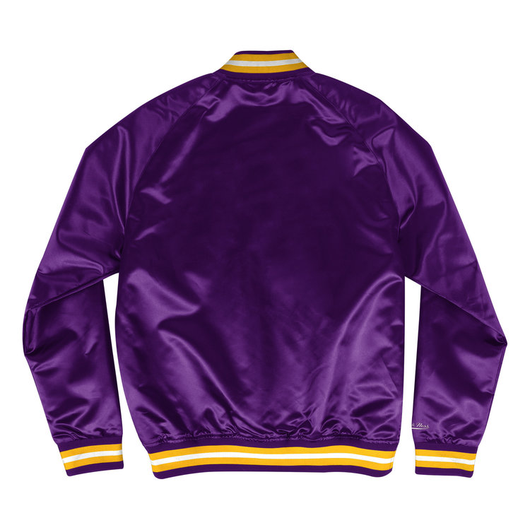 Mitchell and Ness LA Lakers M&N Lightweight Satin Jacket Purple
