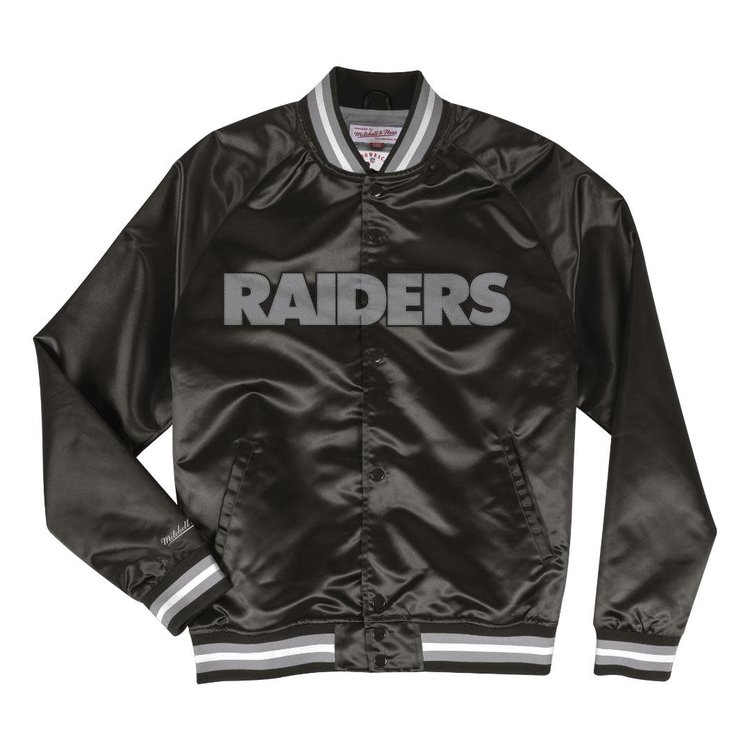 Mitchell and Ness Raiders Mitchell & Ness Lightweight Satin Jacket Black