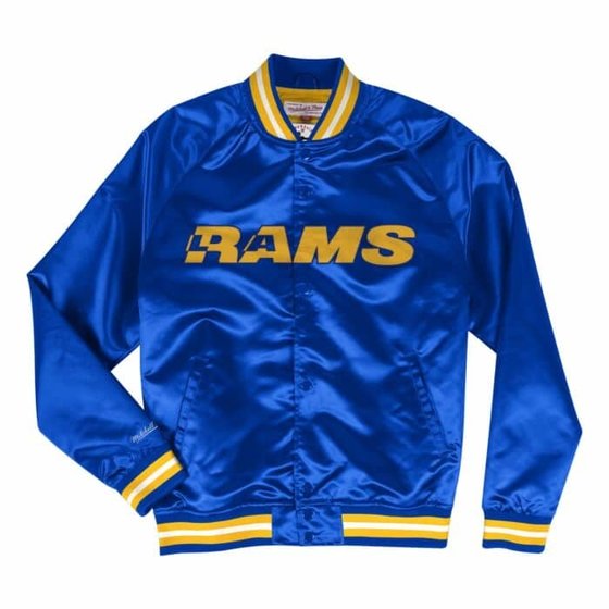 Men's Mitchell & Ness Gold Los Angeles Rams All Over 2.0 Pullover Sweatshirt