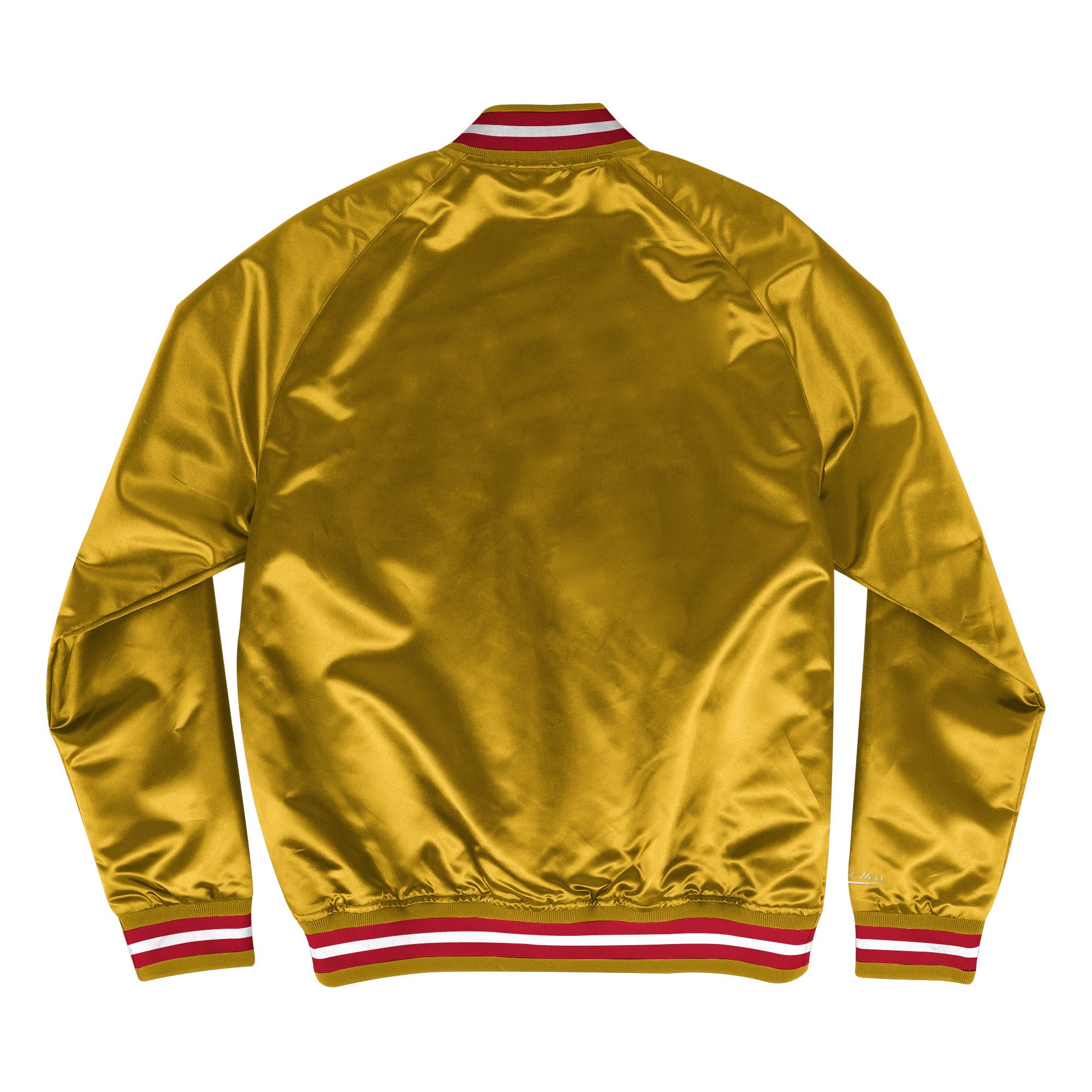 SF 49ers M&N Lightweight Satin Jacket Gold - The Locker Room of Downey