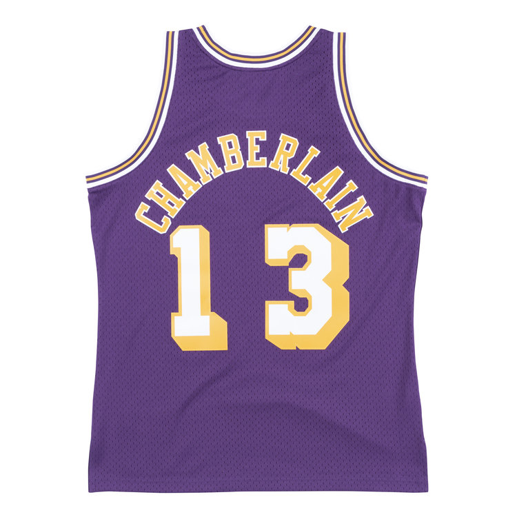 Mitchell and Ness LA Lakers Men's Mitchell & Ness 1971-72 Wilt Chamberlain #13 Replica Swingman Jersey Purple
