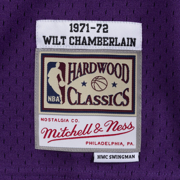 Mitchell and Ness LA Lakers Men's Mitchell & Ness 1971-72 Wilt Chamberlain #13 Replica Swingman Jersey Purple