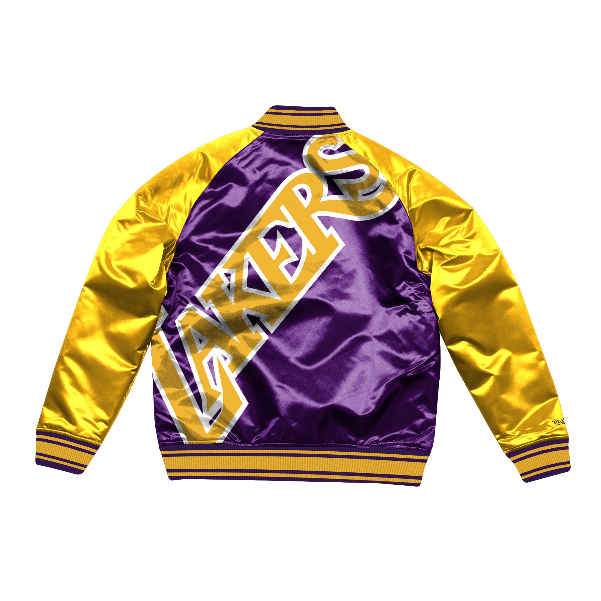 LA Lakers M&N Lightweight Satin Jacket Gold - The Locker Room of