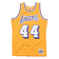 Mitchell and Ness LA Lakers Men's Mitchell & Ness 1971-72 Jerry West #44 Replica Swingman Jersey Gold