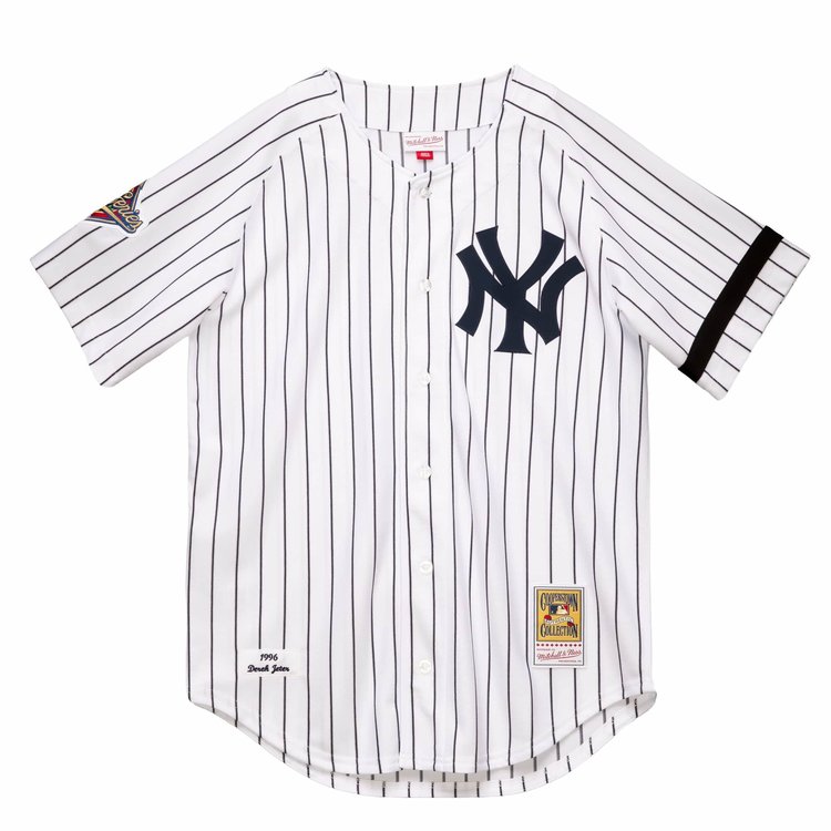 Mitchell and Ness New York Yankees Men's M&N Authentic 1996 Derek Jeter #2 Jersey White
