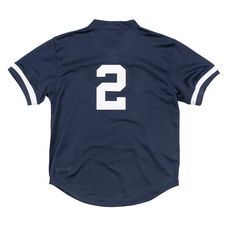 Mitchell and Ness New York Yankees M&N 1995 Authentic Mesh BP Derek Jeter #2 Jersey Navy