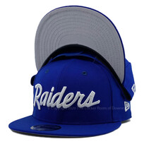 New Era Raiders Royal White Script 950 Snapback