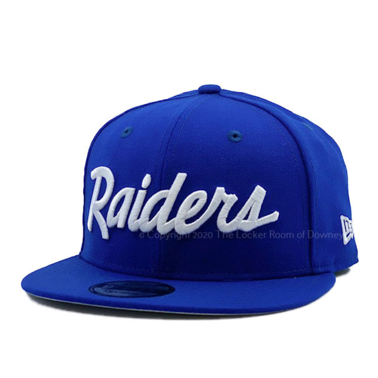 New Era Raiders Royal White Script 950 Snapback