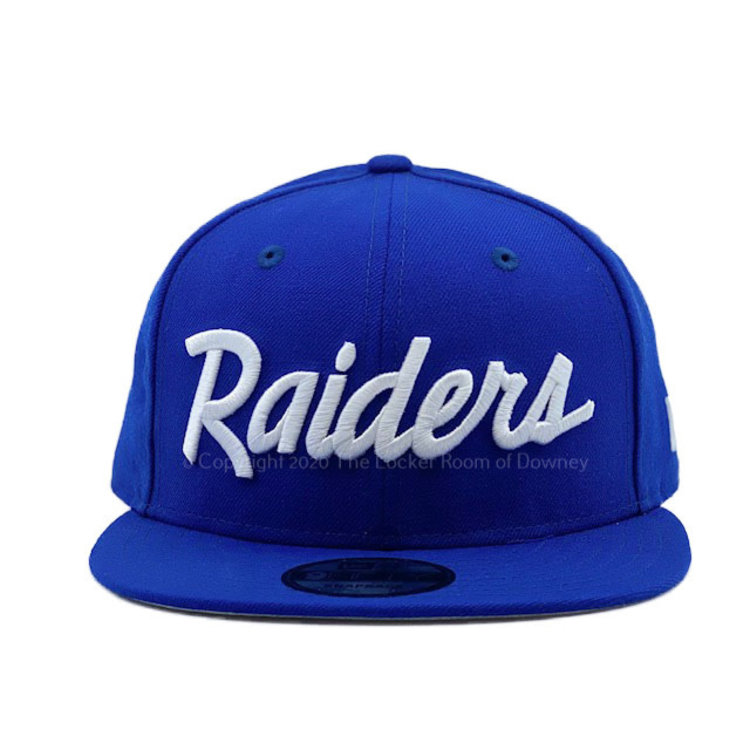 New Era Raiders Royal White Script 950 Snapback