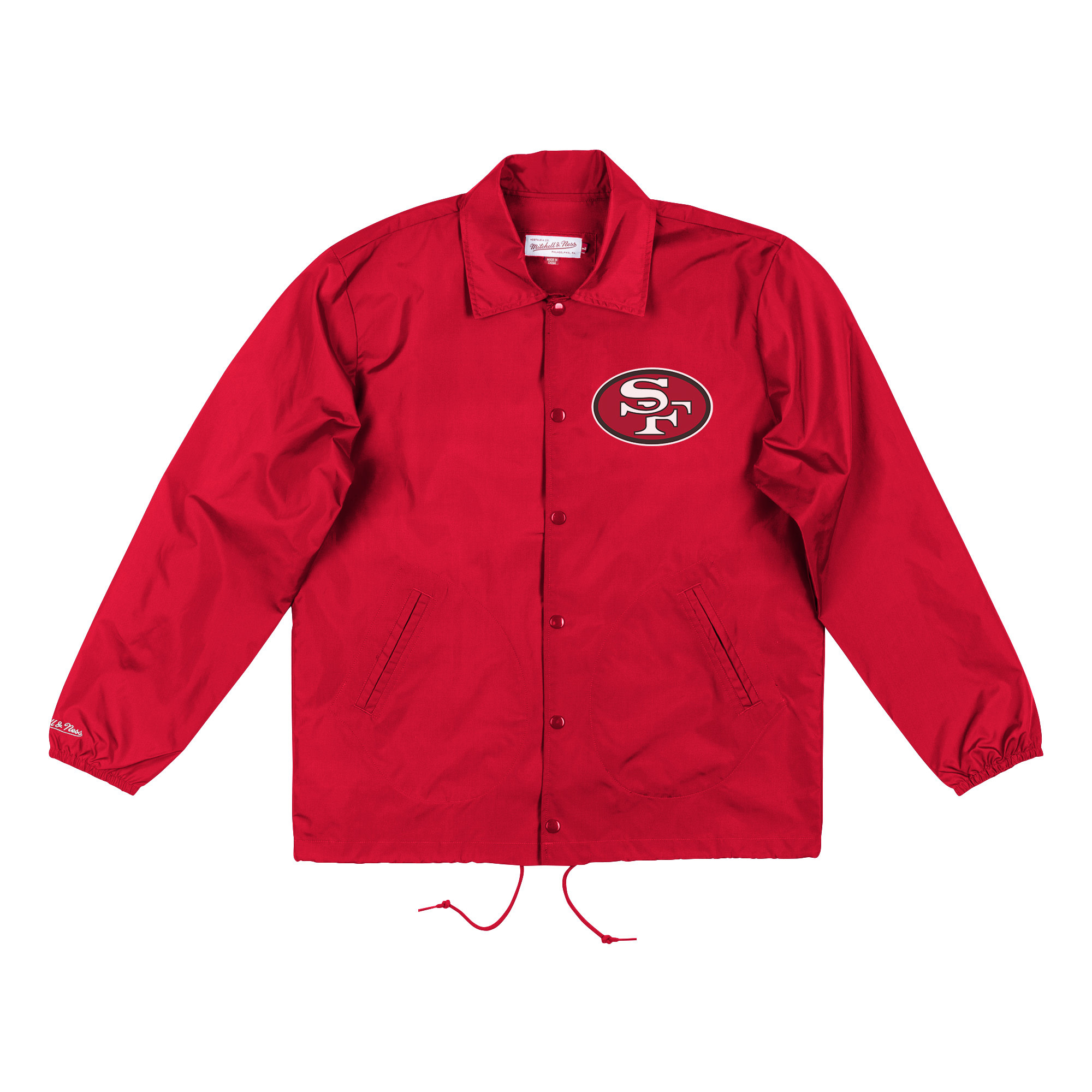 SF 49ers Men's M&N Coaches Jacket Red