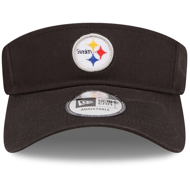 New Era NFL Steelers New Era Black Adjustable Visor