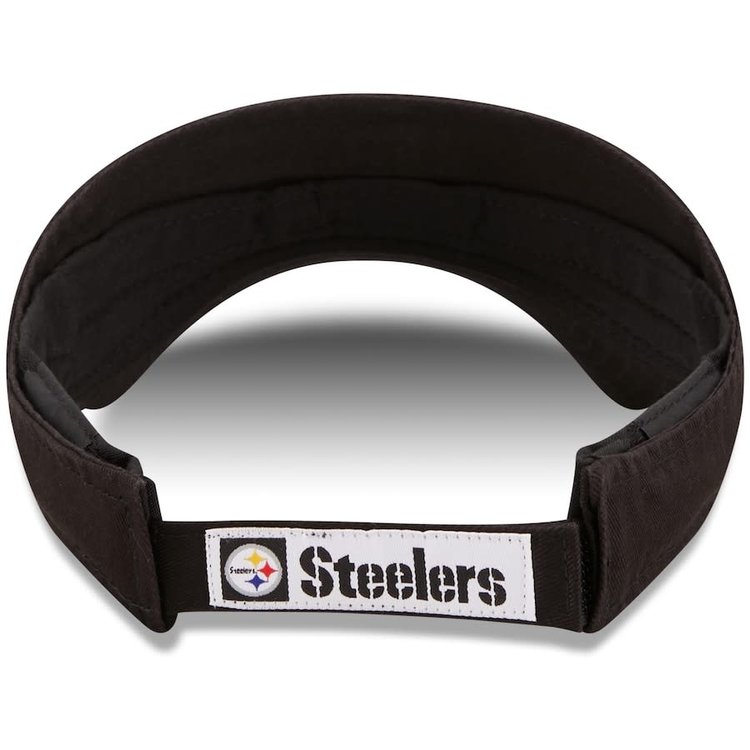 New Era NFL Steelers New Era Black Adjustable Visor