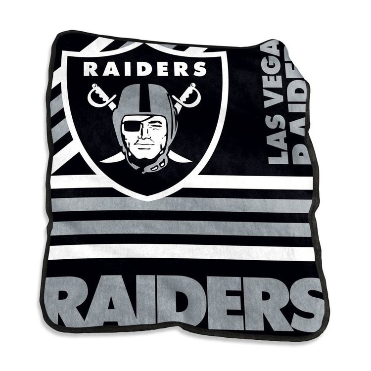 Logo Brands Raiders Raschel Throw Blanket 50x60