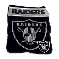 Logo Brands Raiders Raschel Throw Blanket 60x80