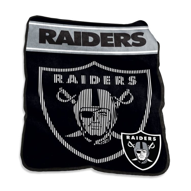 Logo Brands Raiders Raschel Throw Blanket 60x80