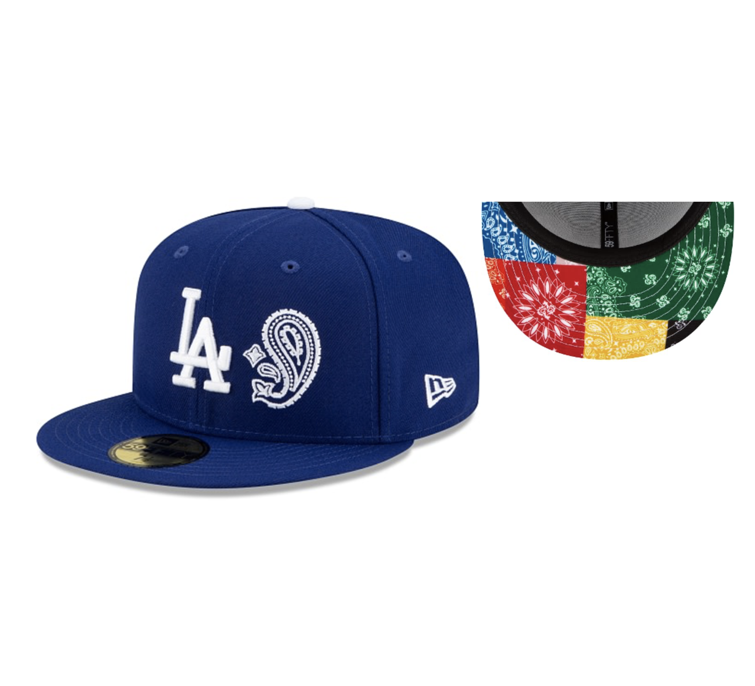 New Era Paisley Elements MLB Los Angeles Dodgers T-Shirt Blue Men's - US