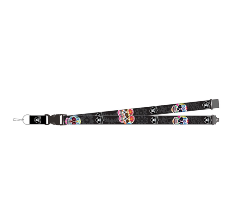 Aminco Sugar Skull Lanyard - NFL Raiders