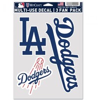 Wincraft 3 Fan Pack Decals MLB Los Angeles Dodgers