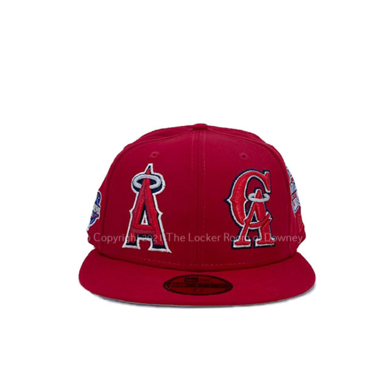 Men's Los Angeles Angels New Era Heathered Gray/Red Change Up Low
