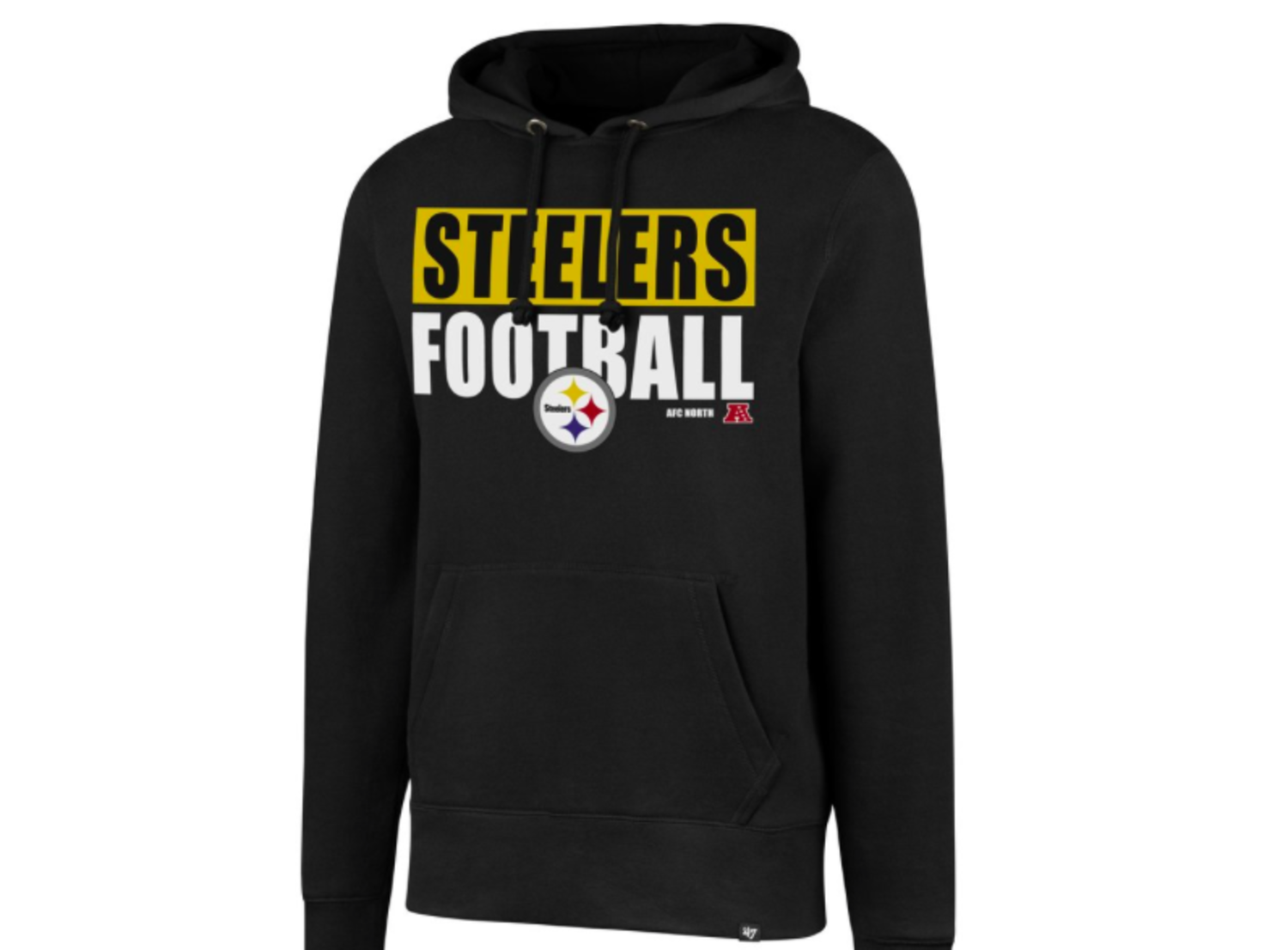 NFL Pittsburgh Steelers M 47Brand Headline Pullover Hood Black - The Locker  Room of Downey