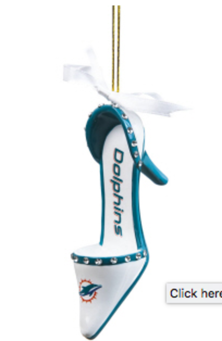 Evergreen NFL Miami Dolphins Team Shoe Ornament