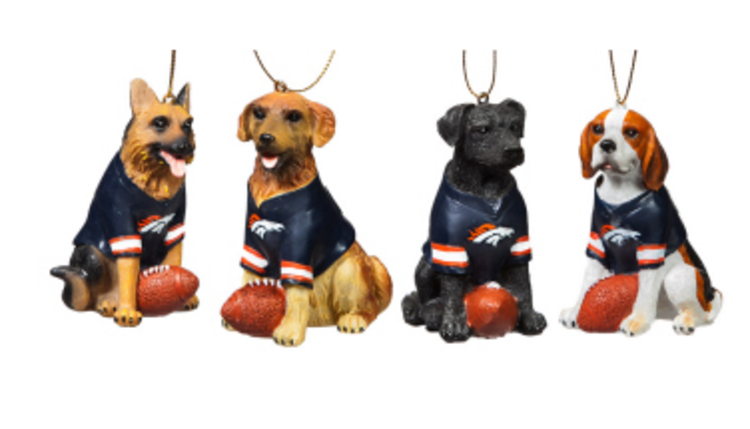 Evergreen NFL Denver Broncos Team Dog Ornament