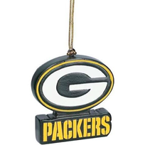 Evergreen NFL Green Bay Packers G Logo Mascot Statue Ornament