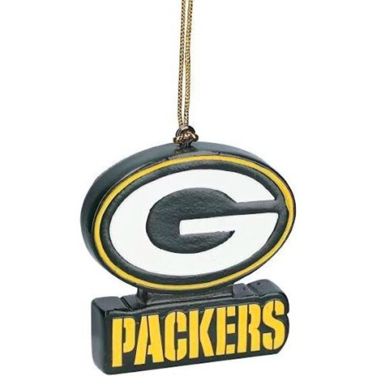 Evergreen NFL Green Bay Packers G Logo Mascot Statue Ornament