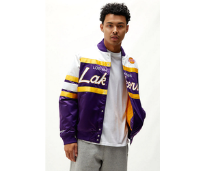 Team Script LA Lakers Bomber Jacket D01_435