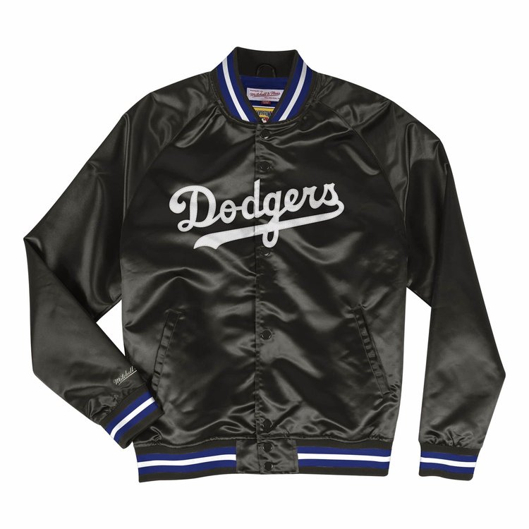 Mitchell and Ness LA Dodgers M&N Lightweight Satin Jacket Black