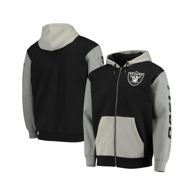 Mitchell and Ness Raiders Mitchell & Ness Color Blocked Full-Zip Fleece Hoodie