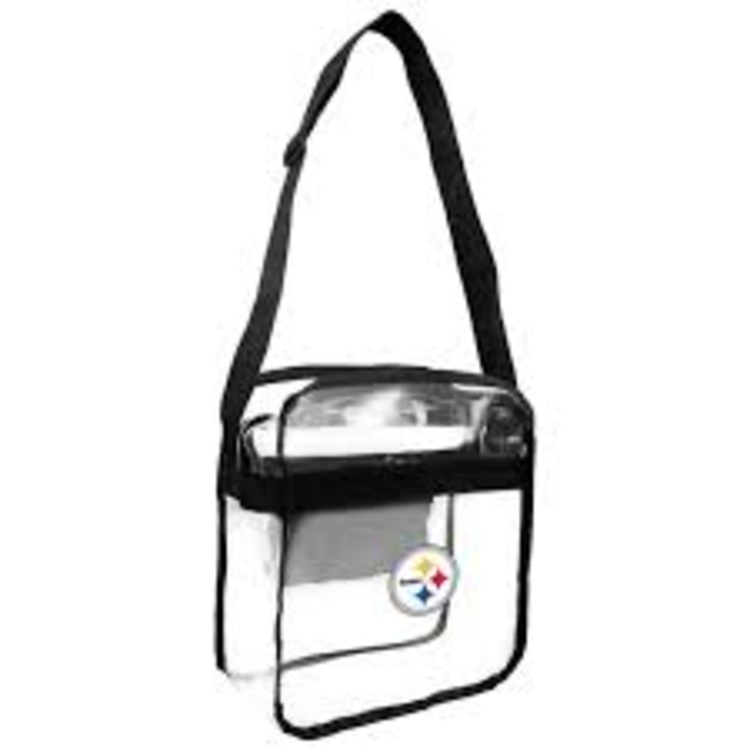 Little Earth NFL Clear Carryall Crossbody Pittsburgh Steelers