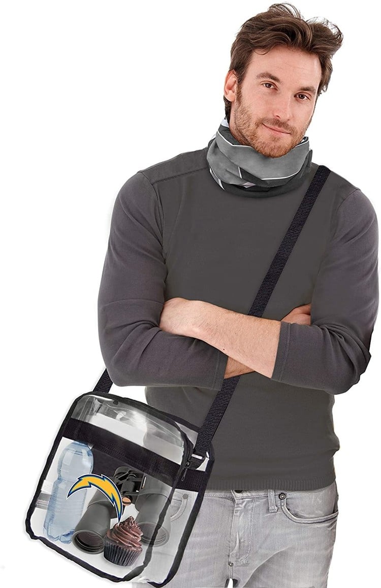 Little Earth NFL Clear Carryall Crossbody Chargers