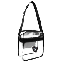 Little Earth NFL Clear Carryall Crossbody Raiders
