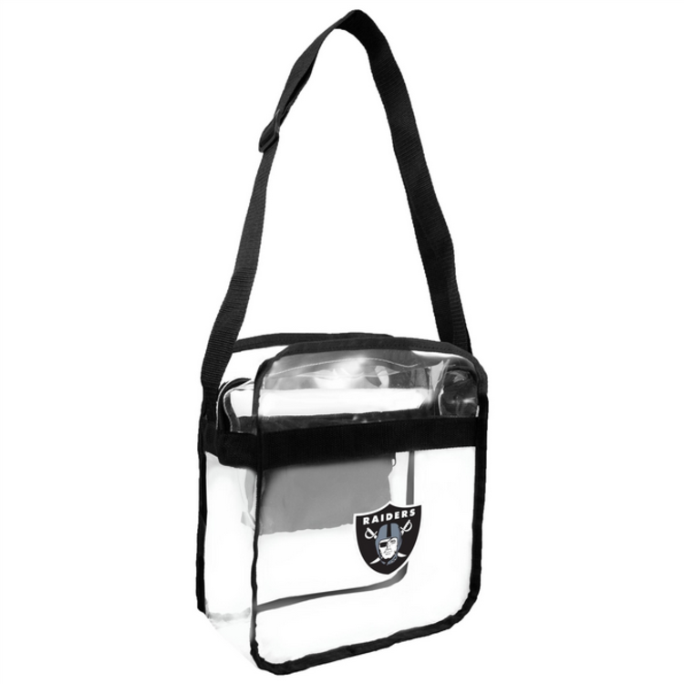 Little Earth NFL Clear Carryall Crossbody Raiders