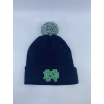 NCAA Notre Dame Irish Basic Cuffed Pom Knit Navy