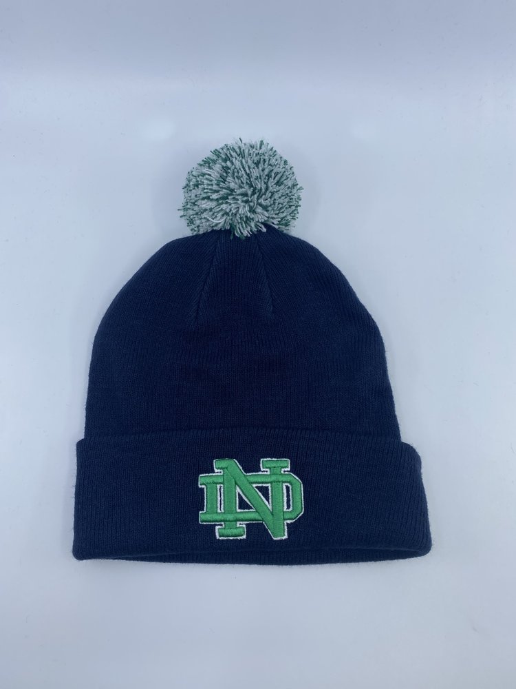 NCAA Notre Dame Irish Basic Cuffed Pom Knit Navy