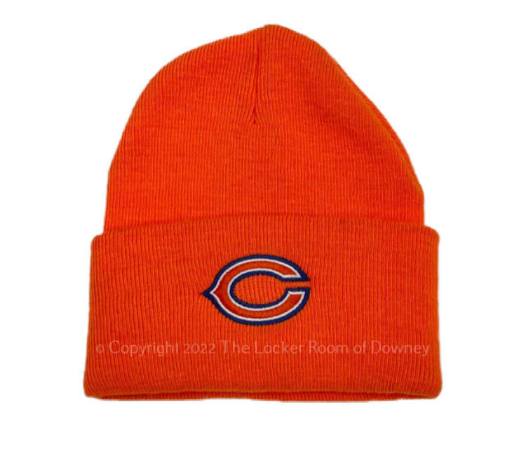 NFL Bears Raised Cuffed Knit Orange