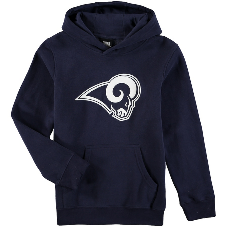 Outerstuff Rams Youth Prime Pullover Hoodie Navy/White