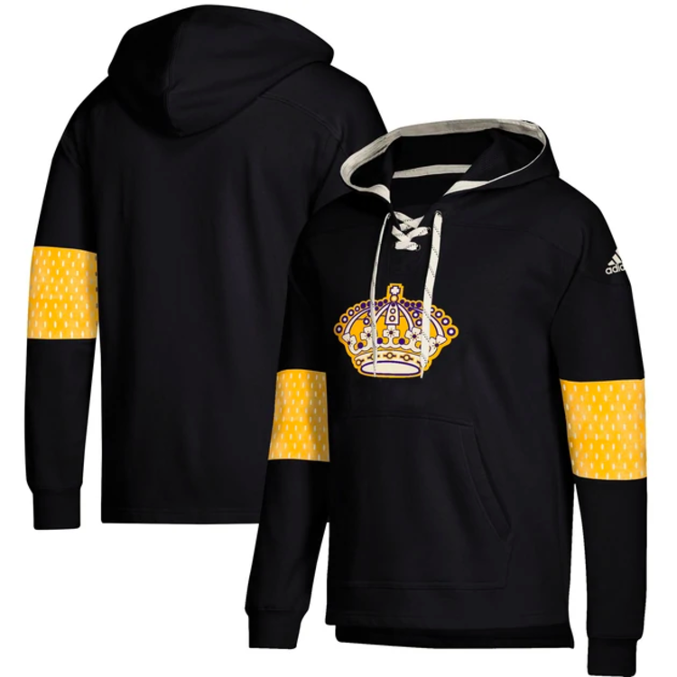 Adidas LA Kings M '18 Throwback Crown P/O Hood Black